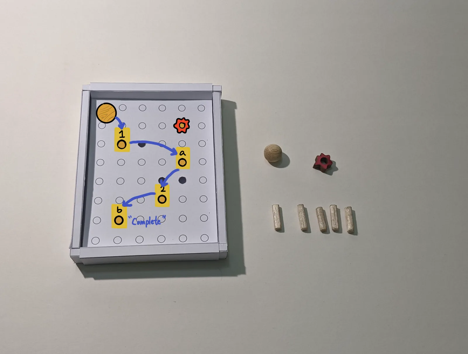 Annotated modular maze path prototype