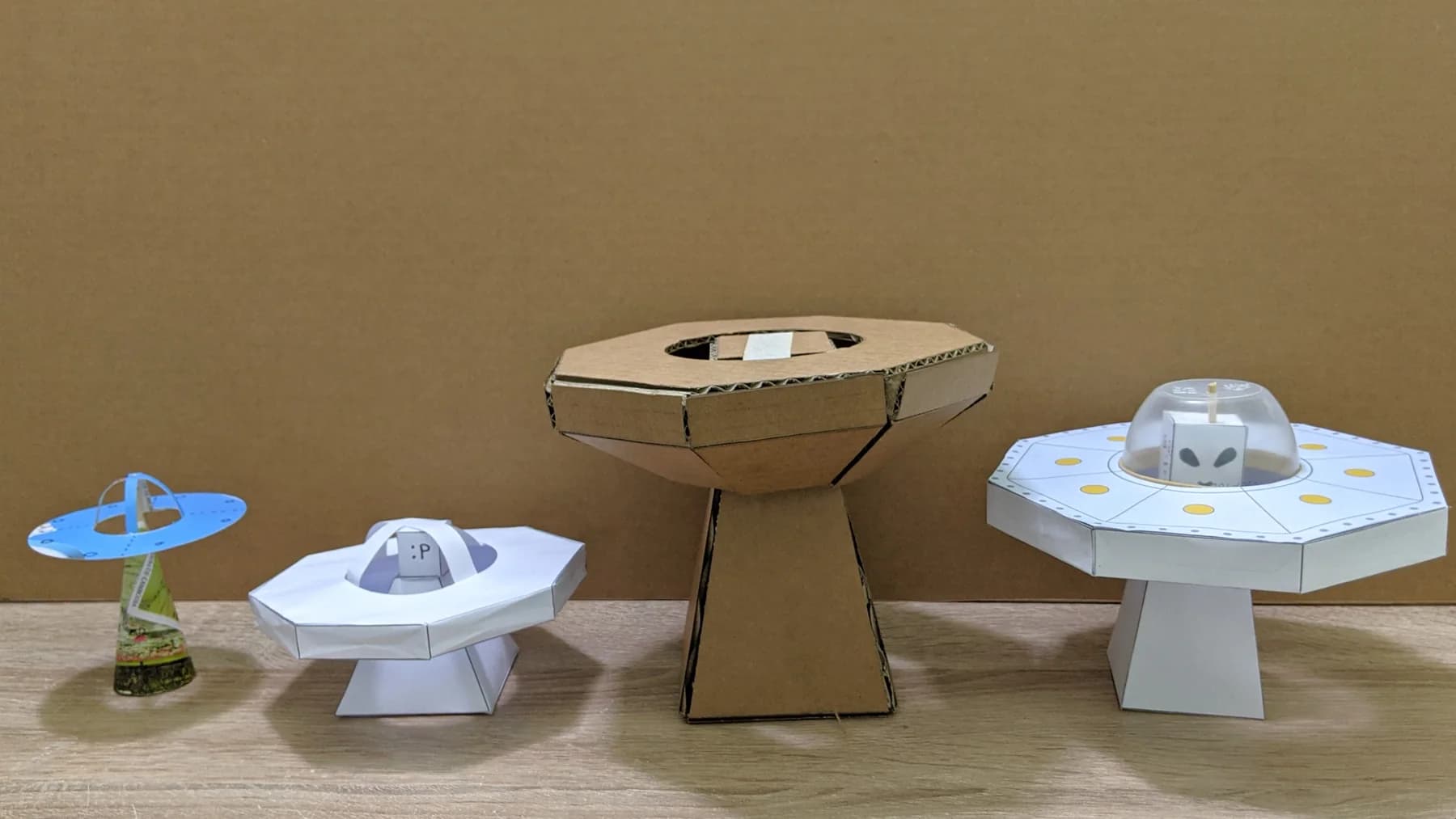 A sequence of UFO form prototypes from asymmetric to symmetric